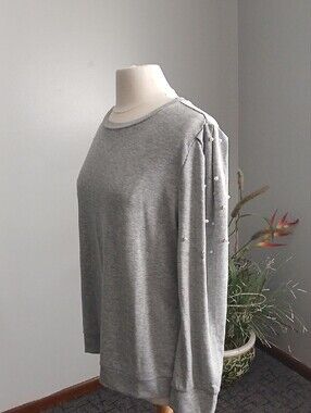 Como Vintage Pearl Embelished Crew Top